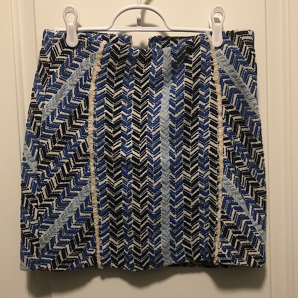 Mango mini skirt chevron pattern